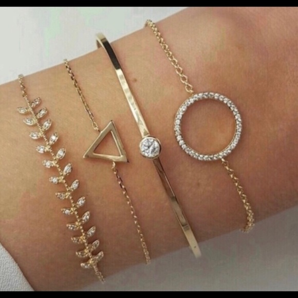 gem jewelry Jewelry - Set of 4 geometric brackets